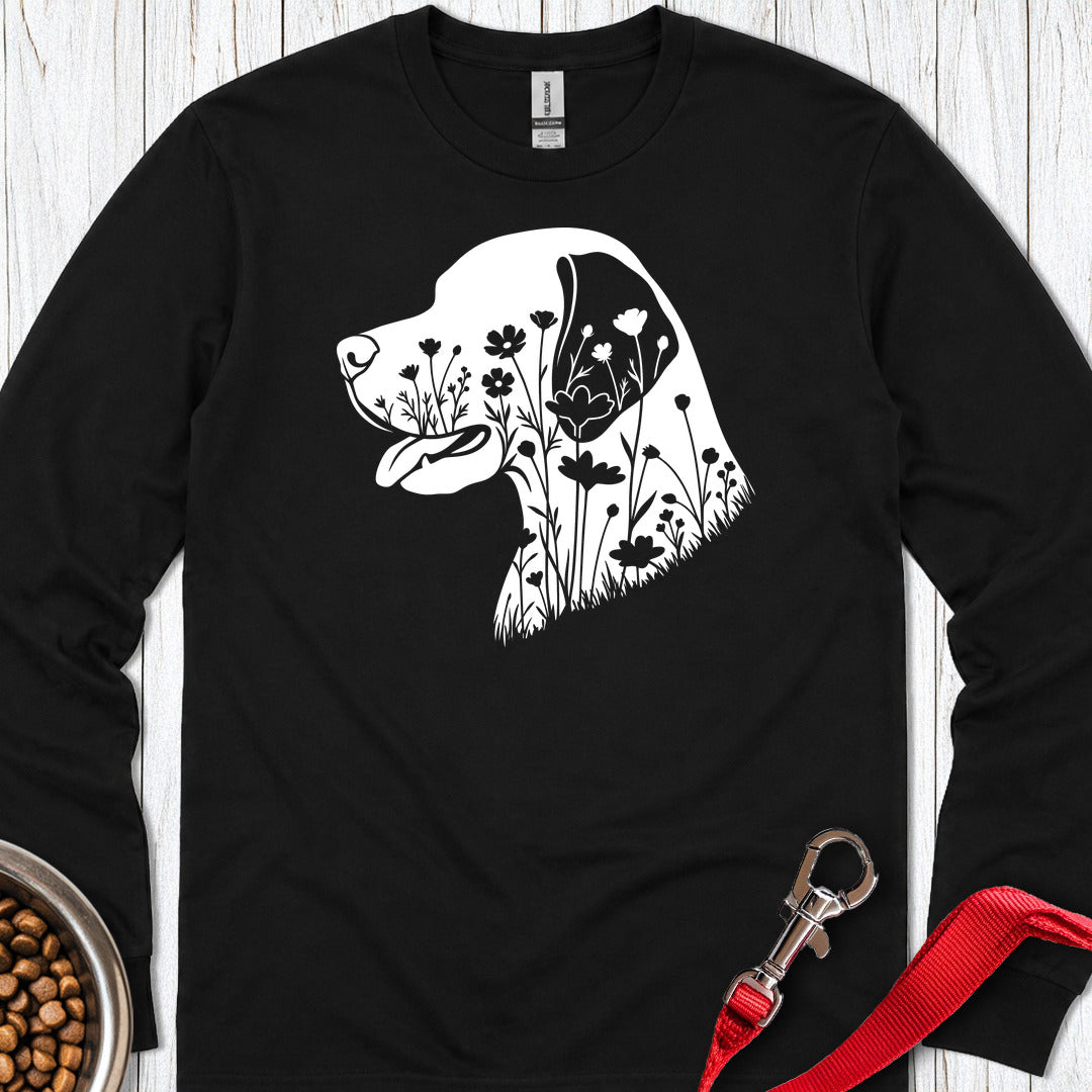 English Pointer Flowers Long Sleeve Shirt Gift For Dog Lover