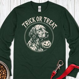 English Setter Trick Or Treat Long Sleeve Shirt Gift For Dog Lover