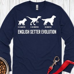 English Setter Evolution Long Sleeve Shirt Gift For Dog Lover