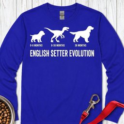 English Setter Evolution Long Sleeve Shirt Gift For Dog Lover