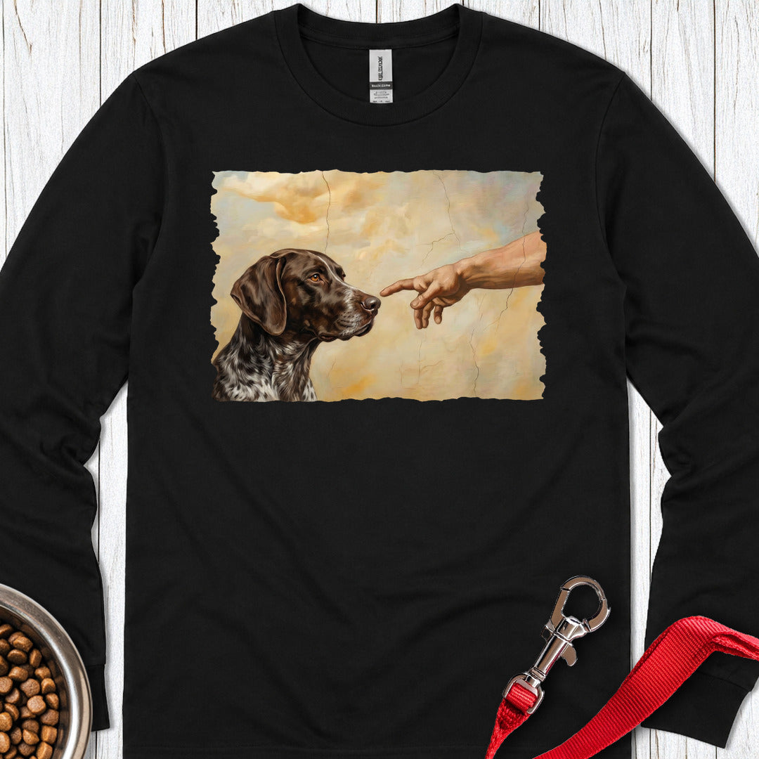 God Creates German Shorthaired Pointer Long Sleeve Shirt Gift For Dog Lover