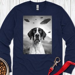 English Pointer Ufo Long Sleeve Shirt Gift For Dog Lover