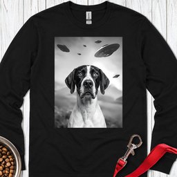 English Pointer Ufo Long Sleeve Shirt Gift For Dog Lover