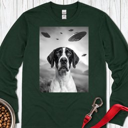 English Pointer Ufo Long Sleeve Shirt Gift For Dog Lover
