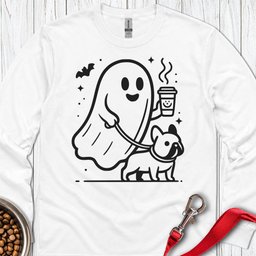 French Bulldog Halloween Ghost Long Sleeve Shirt Gift For Dog Lover