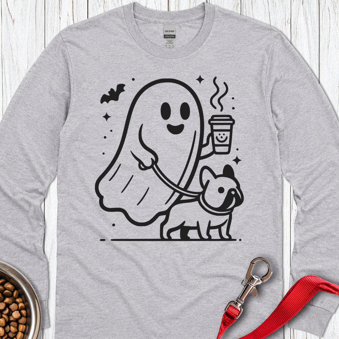 French Bulldog Halloween Ghost Long Sleeve Shirt Gift For Dog Lover