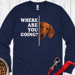 Dachshund Where Are You Going Red Long Sleeve Shirt Gift For Dog Lover