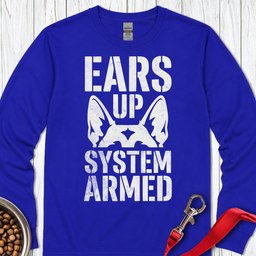 German Shepherd Alarm Long Sleeve Shirt Gift For Dog Lover