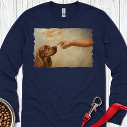 God Creates Red Cocker Spaniel Long Sleeve Shirt Gift For Dog Lover