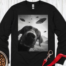 Funny Labrador Ufo Long Sleeve Shirt Gift For Dog Lover
