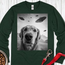 Golden Retriever Ufo Long Sleeve Shirt Gift For Dog Lover