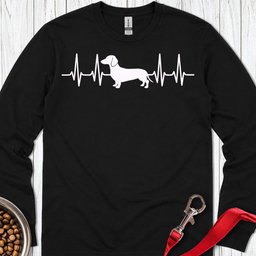 Dachshund Heartbeat Long Sleeve Shirt Gift For Dog Lover