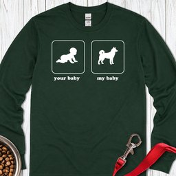 Husky Baby Long Sleeve Shirt Gift For Dog Lover
