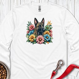 Dutch Shepherd Floral Long Sleeve Shirt Gift For Dog Lover