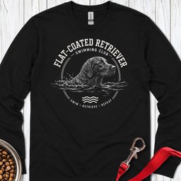 Flat Coated Retriever Swimming Club Long Sleeve Shirt Gift For Dog Lover