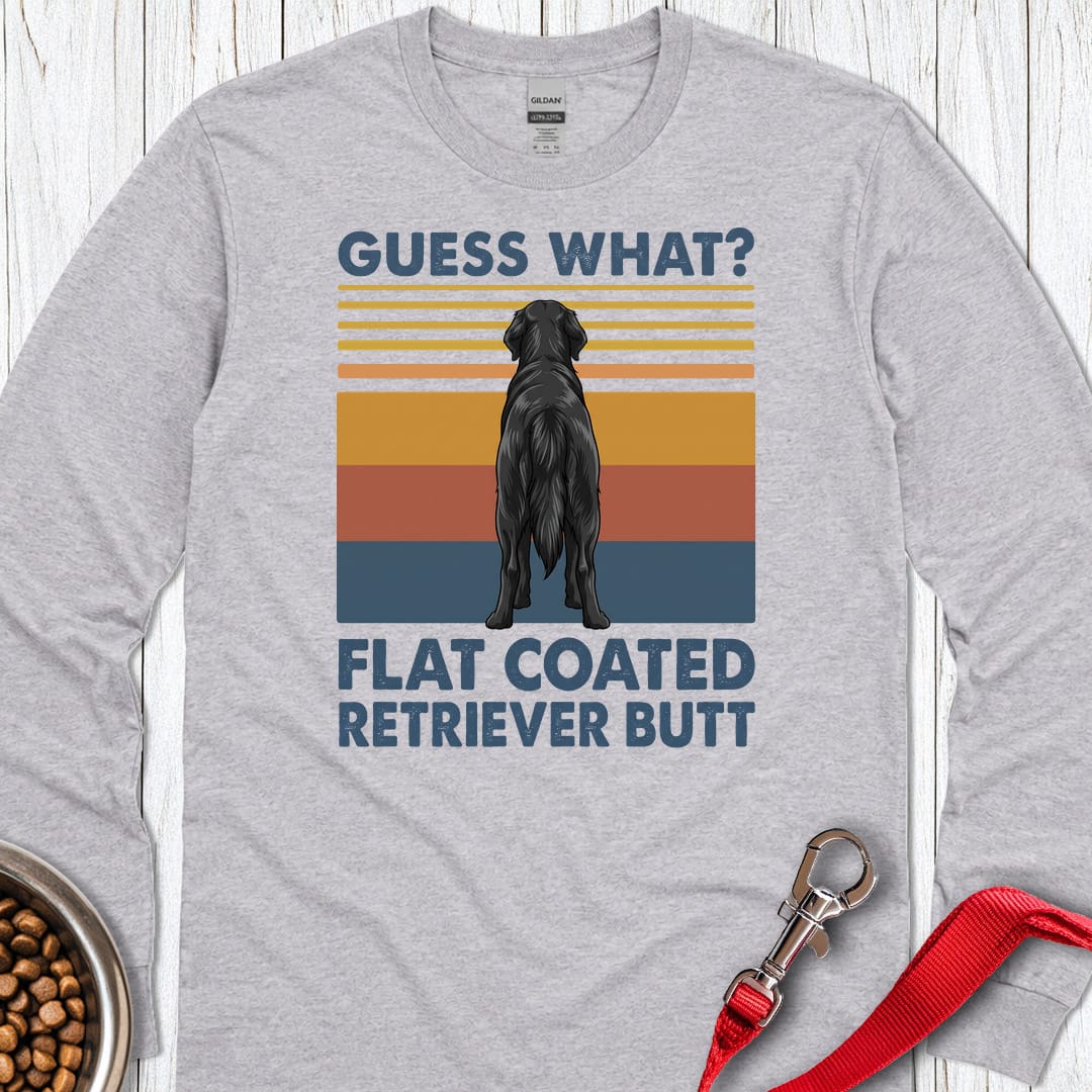 Flat Coated Retriever Butt Long Sleeve Shirt Gift For Dog Lover
