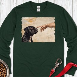 God Creates Black Boxer Long Sleeve Shirt Gift For Dog Lover