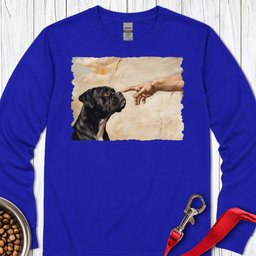 God Creates Black Boxer Long Sleeve Shirt Gift For Dog Lover