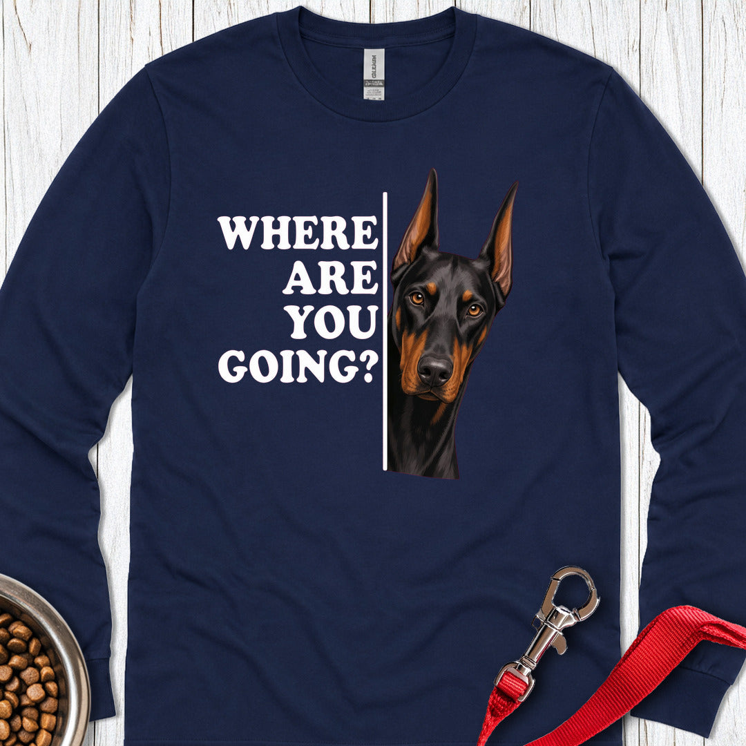 Doberman Alert Long Sleeve Shirt Gift For Dog Lover