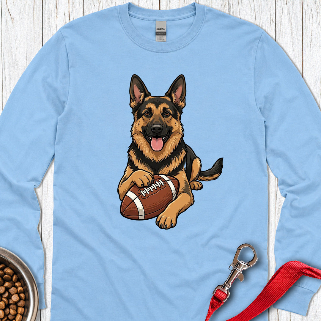 German Shepherd Football Long Sleeve Shirt Gift For Dog Lover