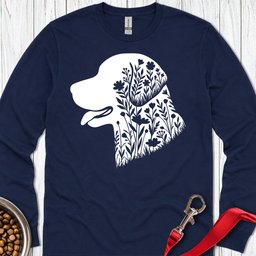 Chesapeake Bay Retriever Flowers Long Sleeve Shirt Gift For Dog Lover