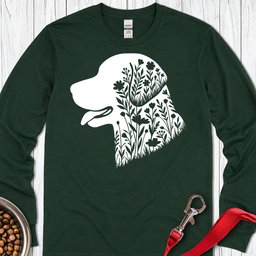 Chesapeake Bay Retriever Flowers Long Sleeve Shirt Gift For Dog Lover
