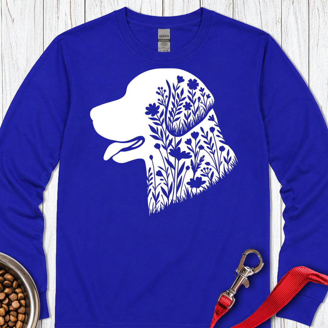 Chesapeake Bay Retriever Flowers Long Sleeve Shirt Gift For Dog Lover