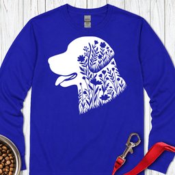 Chesapeake Bay Retriever Flowers Long Sleeve Shirt Gift For Dog Lover