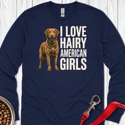 Chesapeake Bay Retriever Hairy Girls Long Sleeve Shirt Gift For Dog Lover