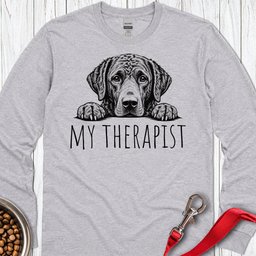 Chesapeake Bay Retriever My Therapist Long Sleeve Shirt Gift For Dog Lover