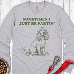 Cocker Spaniel Farts Long Sleeve Shirt Gift For Dog Lover