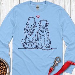 Chesapeake Bay Retriever Hug Long Sleeve Shirt Gift For Dog Lover