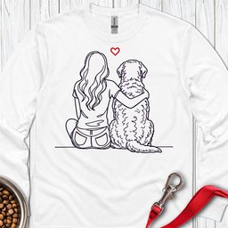 Chesapeake Bay Retriever Hug Long Sleeve Shirt Gift For Dog Lover