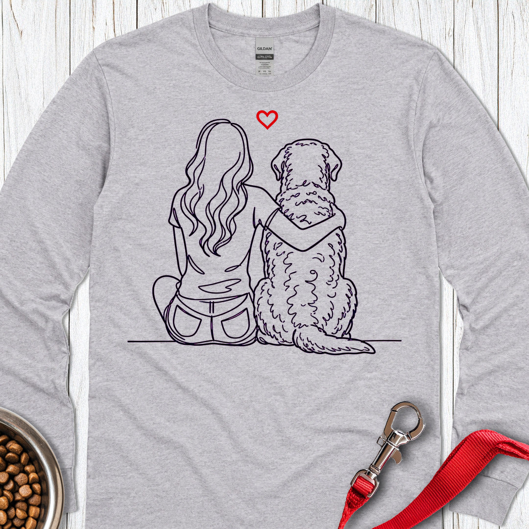 Chesapeake Bay Retriever Hug Long Sleeve Shirt Gift For Dog Lover