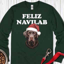 Chocolate Lab Funny Christmas Long Sleeve Shirt Gift For Dog Lover