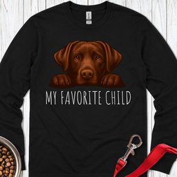 Chocolate Labrador Favorite Child Long Sleeve Shirt Gift For Dog Lover