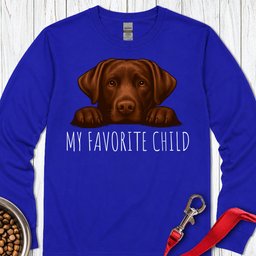 Chocolate Labrador Favorite Child Long Sleeve Shirt Gift For Dog Lover