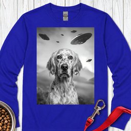 English Setter Ufo Long Sleeve Shirt Gift For Dog Lover
