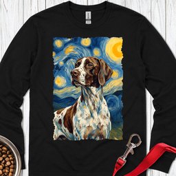 English Pointer Van Gogh Long Sleeve Shirt Gift For Dog Lover