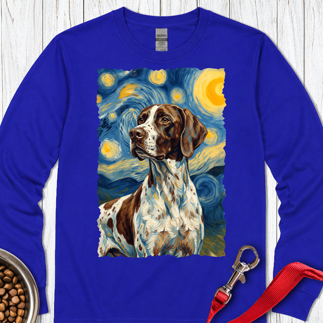 English Pointer Van Gogh Long Sleeve Shirt Gift For Dog Lover