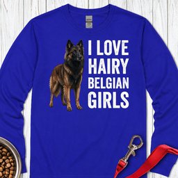 Hairy Belgian Tervuren Girls Long Sleeve Shirt Gift For Dog Lover