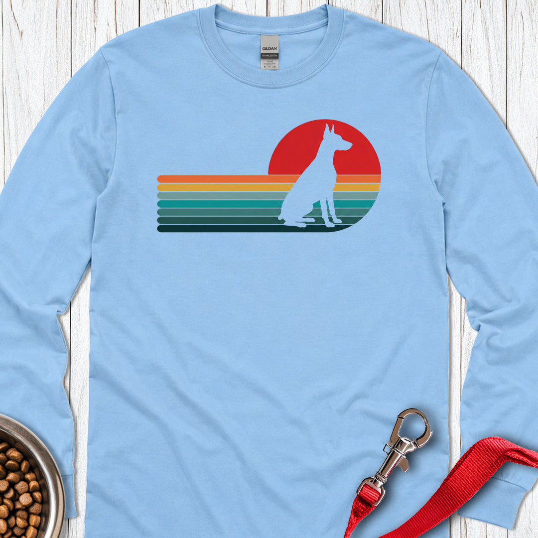 Doberman Retro Long Sleeve Shirt Gift For Dog Lover