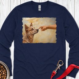 God Creates Red Heeler Long Sleeve Shirt Gift For Dog Lover