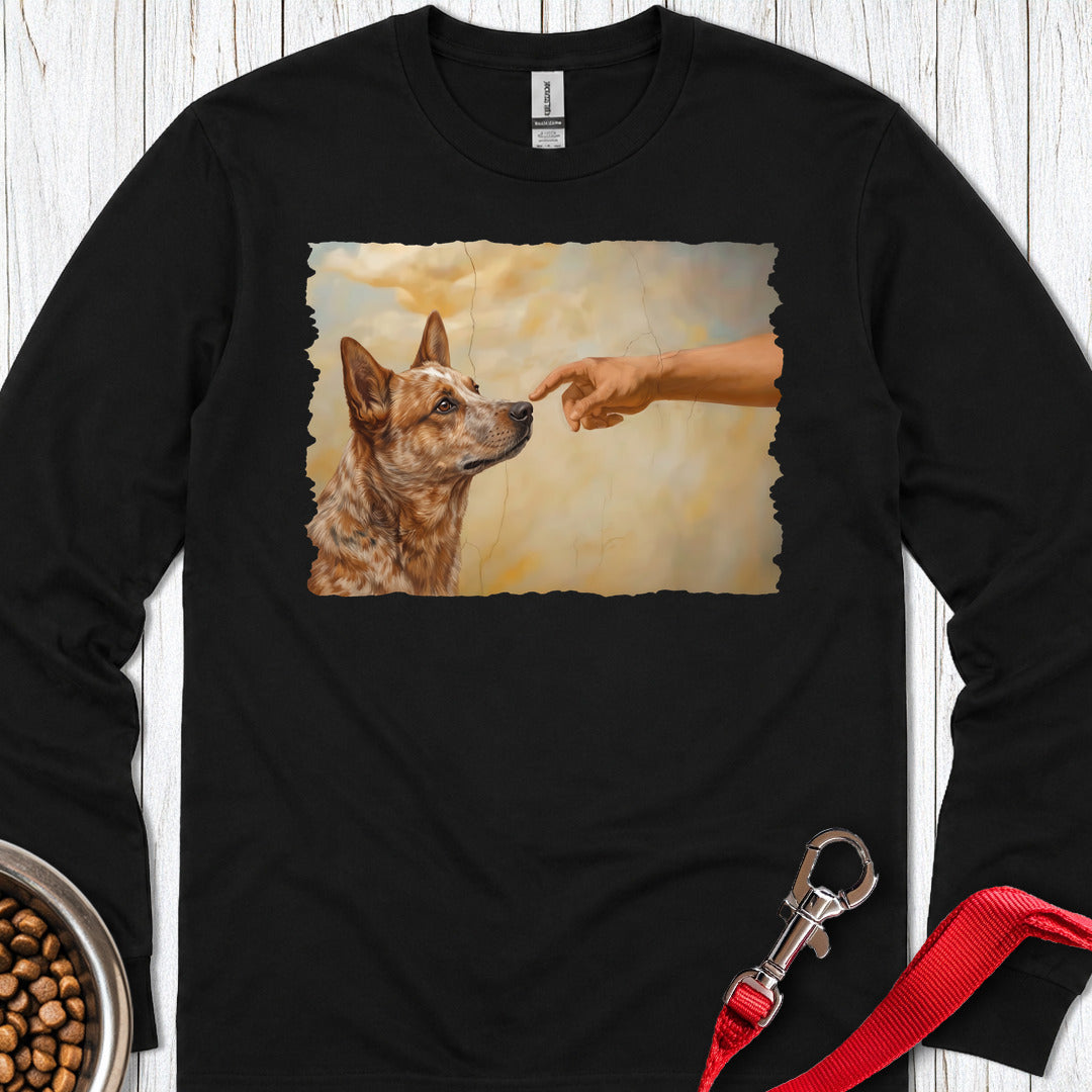 God Creates Red Heeler Long Sleeve Shirt Gift For Dog Lover