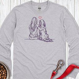 English Setter Hug Long Sleeve Shirt Gift For Dog Lover