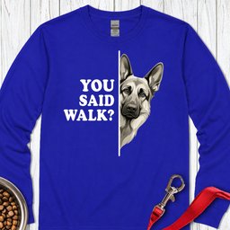 German Shepherd Walk Long Sleeve Shirt Gift For Dog Lover