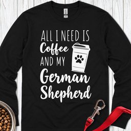 German Shepherd Coffee Long Sleeve Shirt Gift For Dog Lover