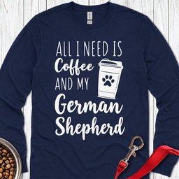 German Shepherd Coffee Long Sleeve Shirt Gift For Dog Lover