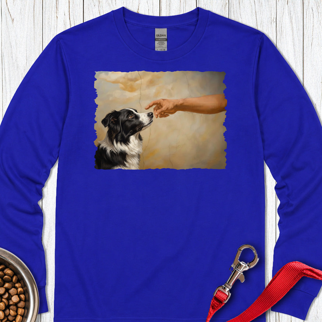God Creates Border Collie Long Sleeve Shirt Gift For Dog Lover