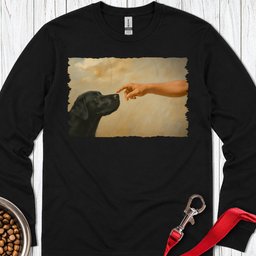 God Creates Black Labrador Long Sleeve Shirt Gift For Dog Lover